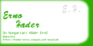 erno hader business card